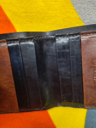 Cartera de piel auténtica para hombre