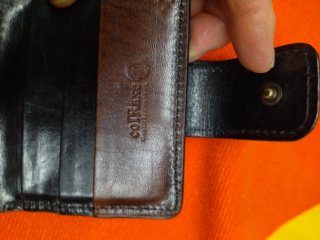 Cartera de piel auténtica para hombre