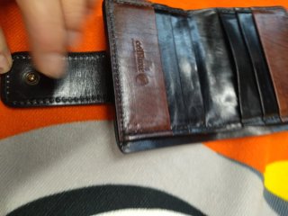 Cartera de piel auténtica para hombre