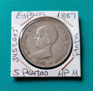 5 PESETAS DE PLATA 1889 - 3452GHI