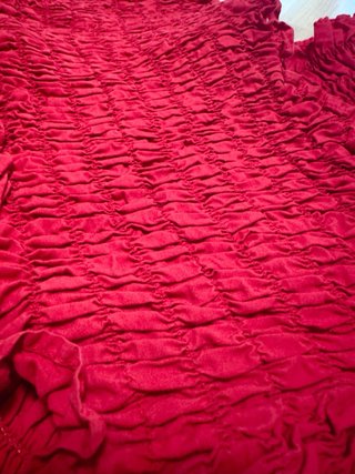 Blusa Zara Fruncida Cruzada Manga Larga Roja