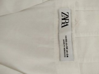 Vestido Zara Blanco Talla única Es amplio