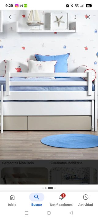 Barrera Cama Madera GARABATOS