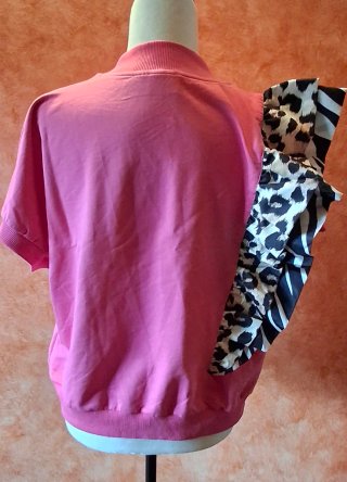 Sudadera Tatu Rosa con Leopardo