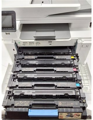 HP Color LaserJet Pro M283fdw 7KW75A - Stampante laser a colori A4 multifunzione automatica fronte/retro - Scanner - Copiatrice - Fax (21)