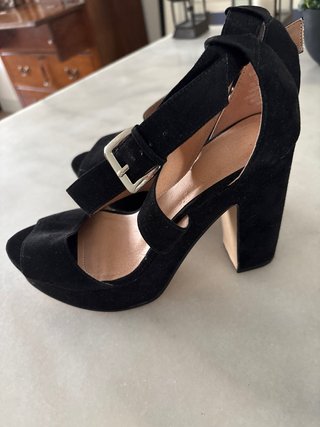 Sandalias tacón negras T.39.5