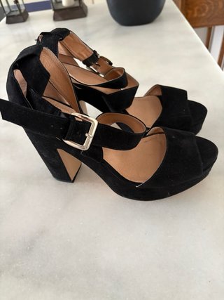 Sandalias tacón negras T.39.5