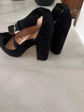 Sandalias tacón negras T.39.5