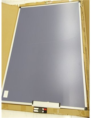 Amazon Basics Pizarra blanca magnética con bandeja para rotuladores y marco de aluminio - 150 cm x 100 cm