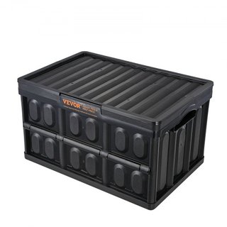 Cajas de Almacenamiento Plegables con Tapa, 45L 3 Paquetes, Cajas de Plástico Apilables y Plegables con Asas, Grandes Contenedores Resistentes para Ropa, Juguetes, Libros, Snacks, Zapatos y Organi...