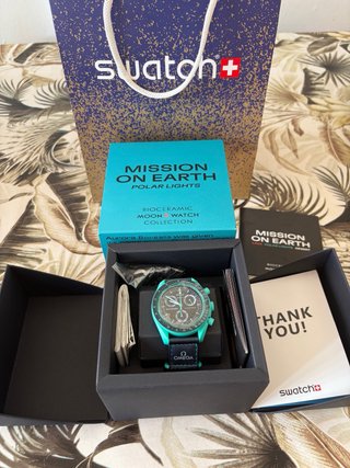 Omega x Swatch Mission on Earth Polar Lights.