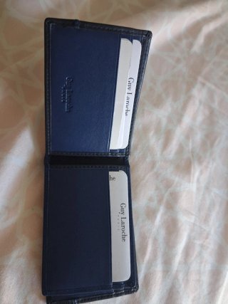 Cartera Guy Laroche Hombre Negra y Azul