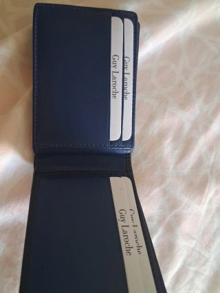 Cartera Guy Laroche Hombre Negra y Azul