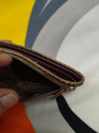 Cartera de cuero hombre cosida a mano