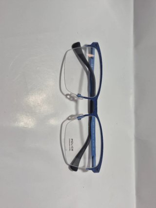 Gafas graduadas azules y plateadas