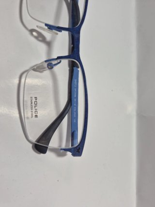 Gafas graduadas azules y plateadas