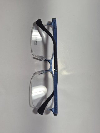 Gafas graduadas azules y plateadas