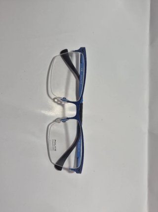 Gafas graduadas azules y plateadas