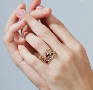 Anillo Luxenter con piedras naturales