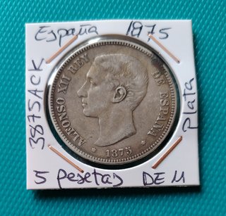 5 PESETAS DE PLATA 1875 - 3875ACK