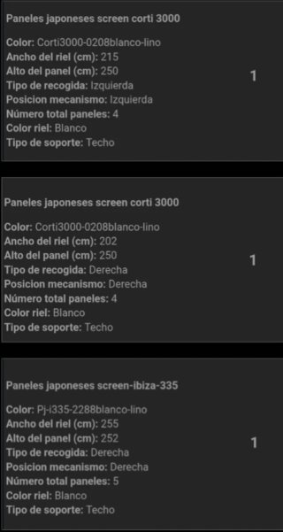 Cortinas Panel Japonés Beige/Blanco Screen
