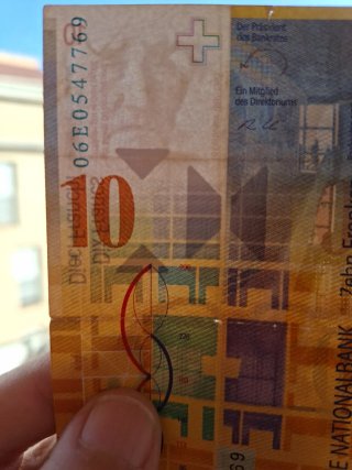 Bonito billete de Suiza.