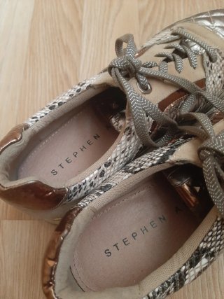 Zapatillas 41 Sneakers beige doradas Animal Print