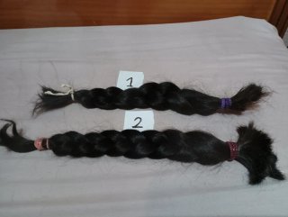 Dos trenzas pelo natural castaño oscuro