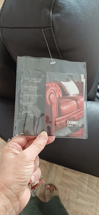 Divano letto in pelle marrone L170xP95xH100
