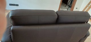 Divano letto in pelle marrone L170xP95xH100