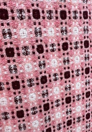 Falda tweed rosa y granate