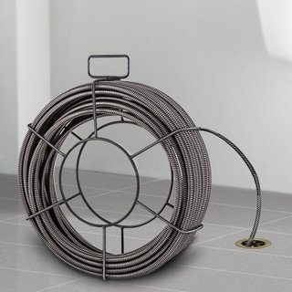 Cable de Limpieza de Drenaje 1524 cm x 1.0 cm Cable de Núcleo Sólido Cable de Alcantarillado Cable de Aguas Residuales Limpiador de Serpiente Clog Tubería Cable de Limpieza de Drenaje Serpiente de...