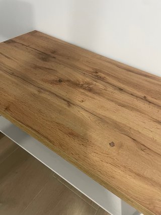 Mesa de centro madera y blanca