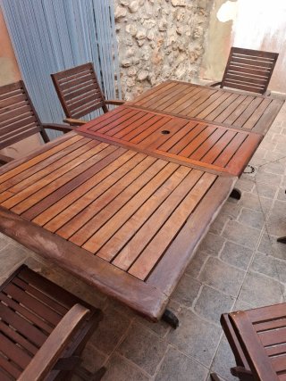 Conjunto mesa y sillas de jardín Teka