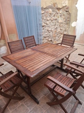 Conjunto mesa y sillas de jardín Teka