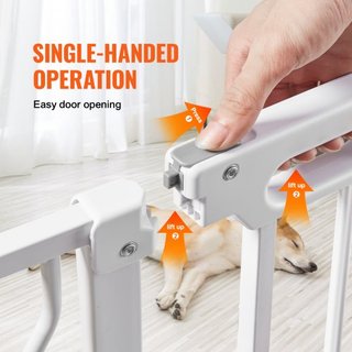 Porta per Bambini, Extra Larga 74.9-122.9 cm, 76.2 cm di Altezza, Porta per Cani per Scale, Porte e Casa, Porta per Bambini con Passaggio Facile e Chiusura Automatica, Porta di Sicurezza per Bambini e Animali Domestici