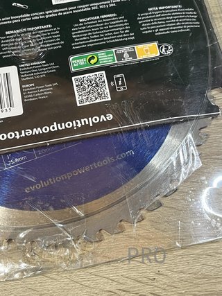 Hoja de sierra de 210 mm Evolution M210TCT-50CS