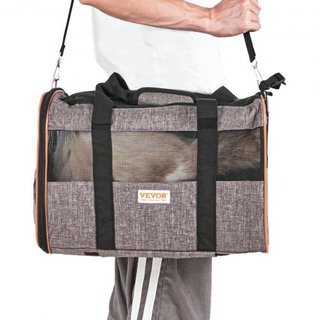 Transportín para Gatos con Ruedas, Transportín para Mascotas Aprobado por Aerolíneas con Mango Telescópico y Correa de Hombro, Transportín para Perros con Ruedas para Mascotas de hasta 22 lbs, con...