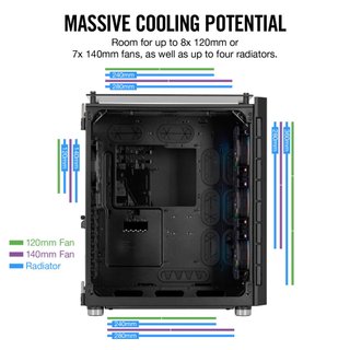CorsairCrystal 680X RGB +Lighting +Comander +8FANS