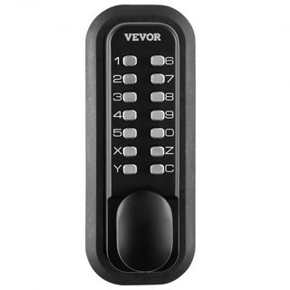 Cerradura de Puerta de Entrada Mecánica Sin Llave, Teclado de 14 Dígitos, Juego de Cerraduras para Puerta de Entrada Exterior con Pestillo Montado en Superficie, Aleación de Zinc Impermeable, Tecl...