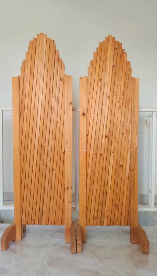 2 Biombos de Madera Plegables