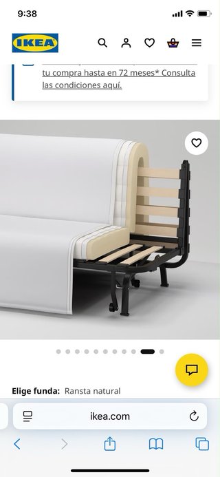 Sofá Cama Ikea Lycksele Lövås 2 Plazas