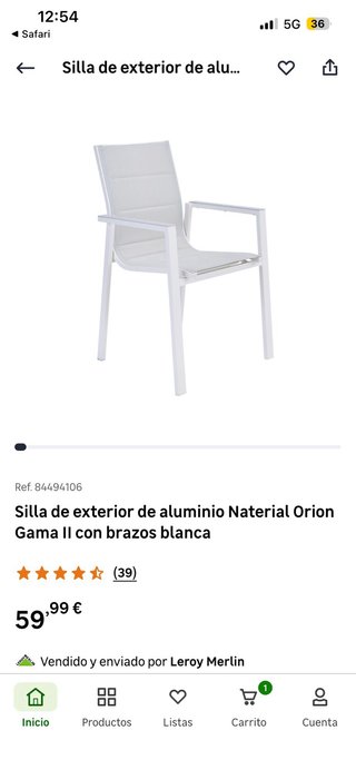 Mesa Odyssea II y 6 sillas Gamma Orion 2