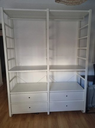 Armario vestidor blanco IKEA ELVARLI