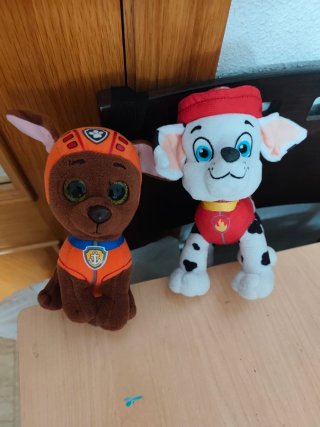 Lote 2 peluches Patrulla Canina