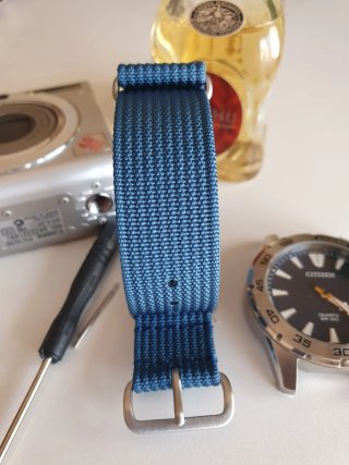 Correa de reloj NATO, acanalada, vintage, 20 mm