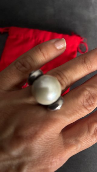 Anillo Uno de 50 Perla Talla 14 (contorno dedo 6cm