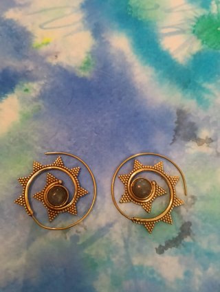Pendientes Étnicos Latón - Venta por Par