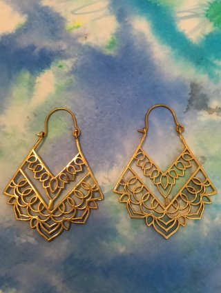 Pendientes Étnicos Latón - Venta por Par