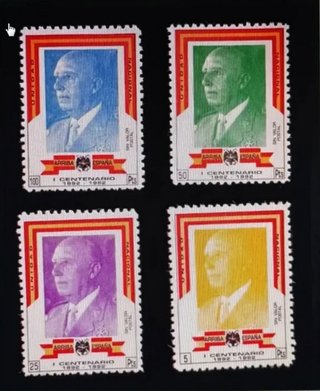 Sellos Centenario Franco 1992